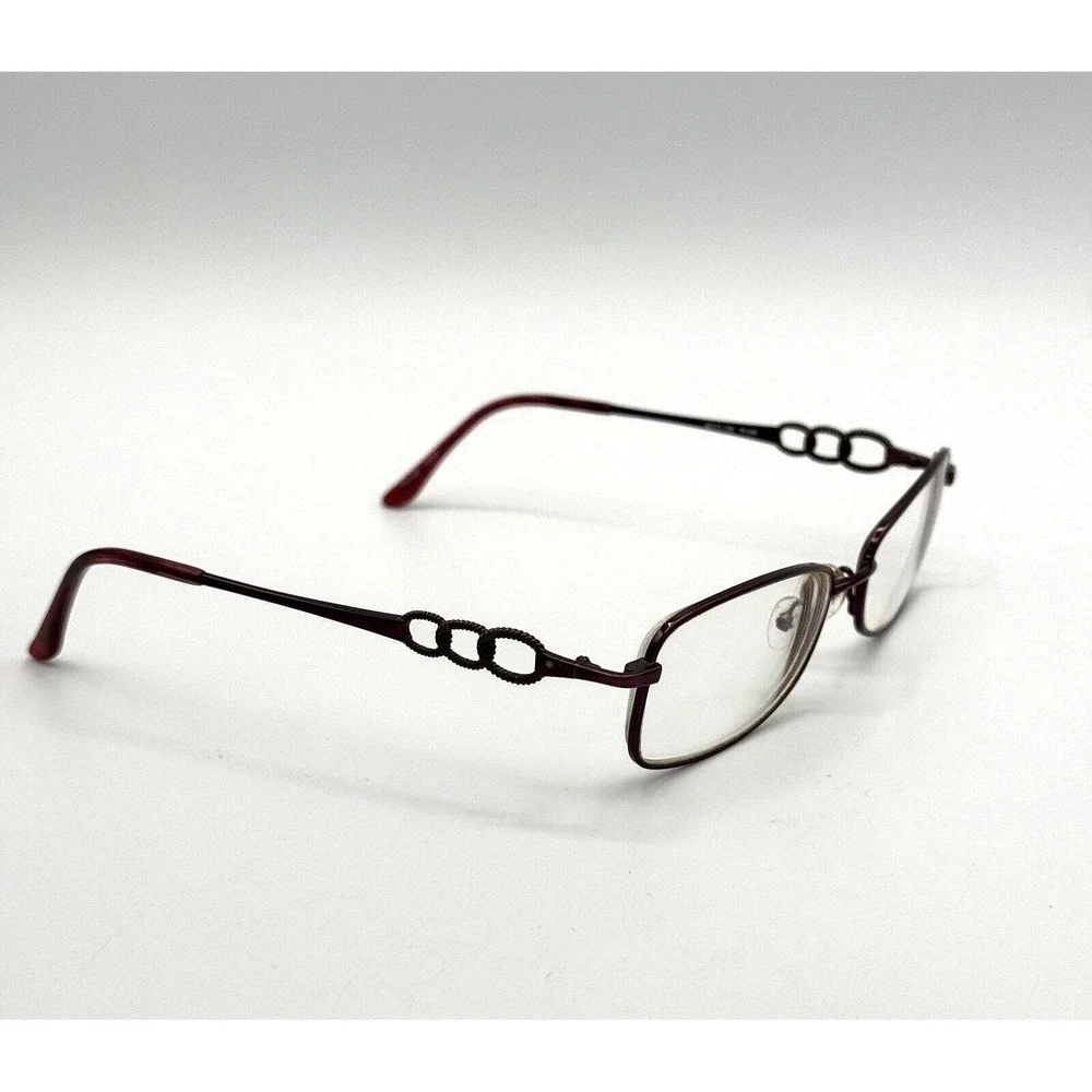 Joan Collins‎ 9773 Plum Metal Eyeglass Frames ONLY 53-17-135 with Case Y2K